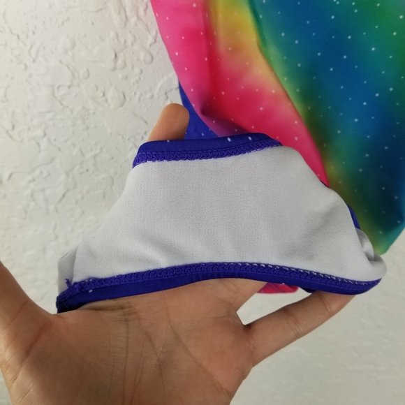 3/$20 Jojo Siwa Rainbow Bathing Suit Sz L (10-12) - Picture 3 of 6